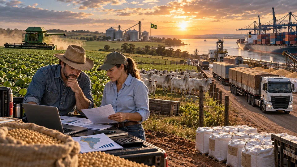 Capa editorial: Agro brasileiro enfrenta desafio de produtividade, custos e acesso a mercados