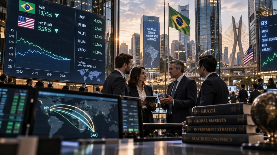 Capa editorial: Diferença de juros entre Brasil e EUA diminui, mas ativos locais continuam atraindo estrangeiros