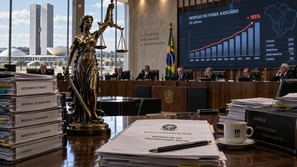 Capa editorial: Gastos do Judiciário chegam a R$ 164 bilhões em 2025, segundo levantamento