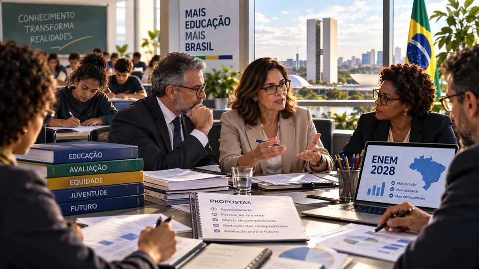 Capa editorial: Inep discute reformulação do Enem para 2028